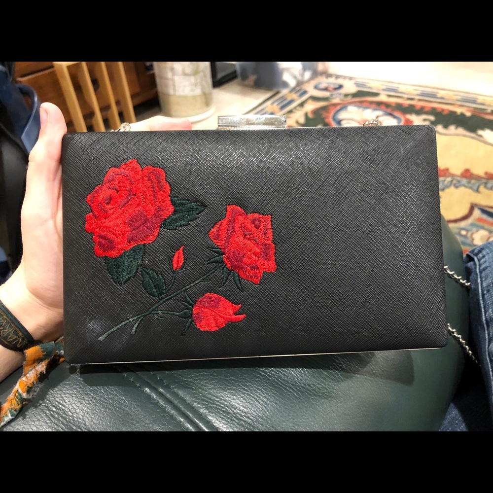 black rose purse